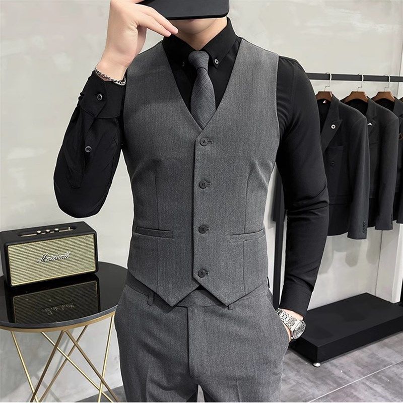 酒吧KTV台球厅餐饮足浴店服务员工作服男士职业西装马甲裤子套装