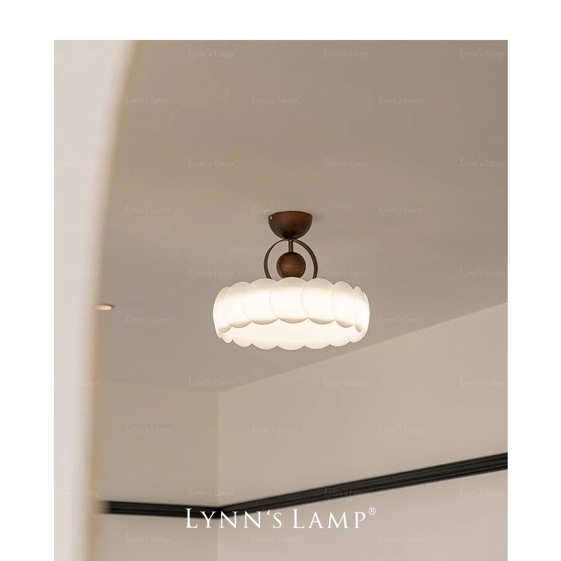 Lynns立意 复古奶油风吸顶灯 中古主卧书房全光谱卧室餐厅衣帽间