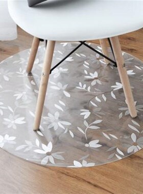 pvc90圆形透明地垫防滑防水垫转椅客厅塑料木地板保护膜入户门垫