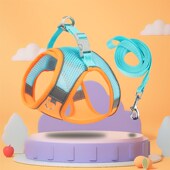 猫咪牵引绳子工字型胸背带中小型狗绳套装 溜猫绳宠物用品防脱猫绳