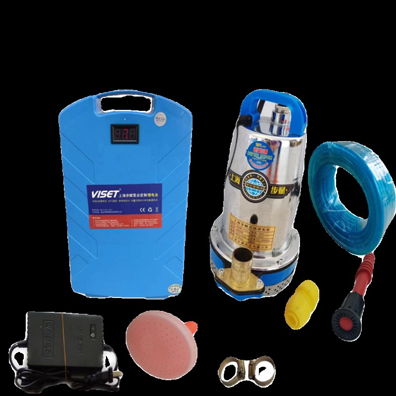 锂电直流潜水泵24V48V60V72V抽水泵充电水泵浇菜神器锂电款抽水机