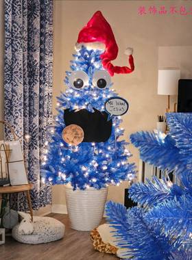 圣诞树厂蓝色水晶粉枝头环保PVC带UL认证清晰灯高端场景奢华装饰