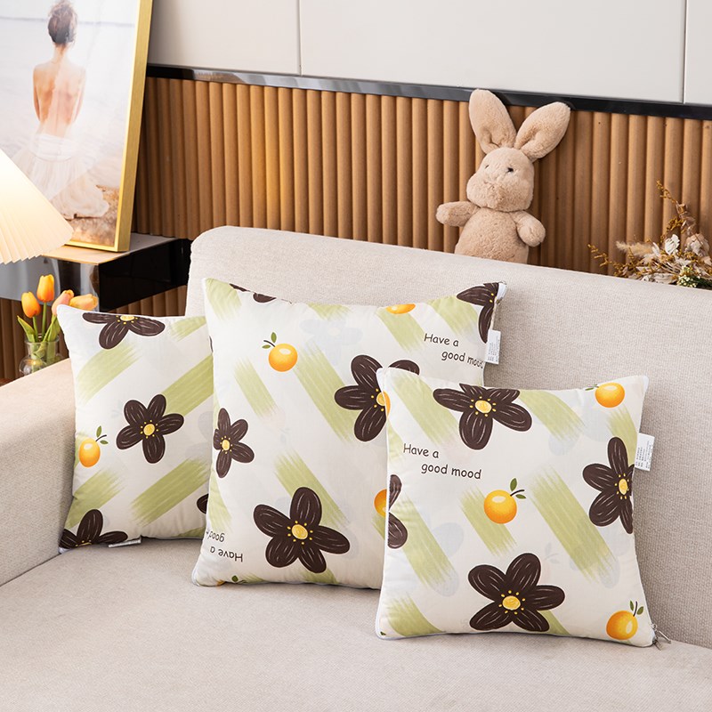 全棉多功能二合一抱枕被车载折叠靠垫腰靠沙发午休空调被午睡毯子