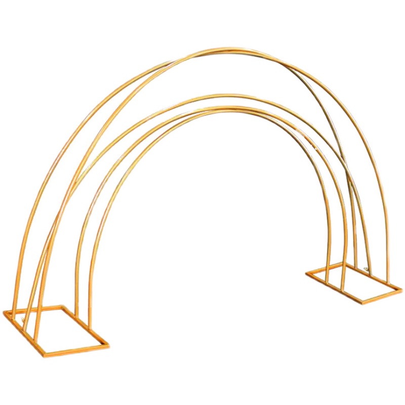 新款婚庆道具五彩缤纷拱门架子铁艺大号路引舞台背景装饰婚礼布置
