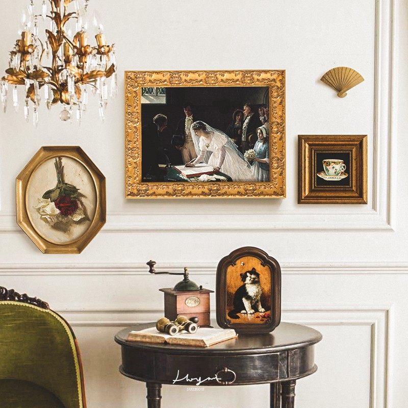 【生活日记】法式浪漫复古装饰画客厅背景墙挂画卧室小清新壁画