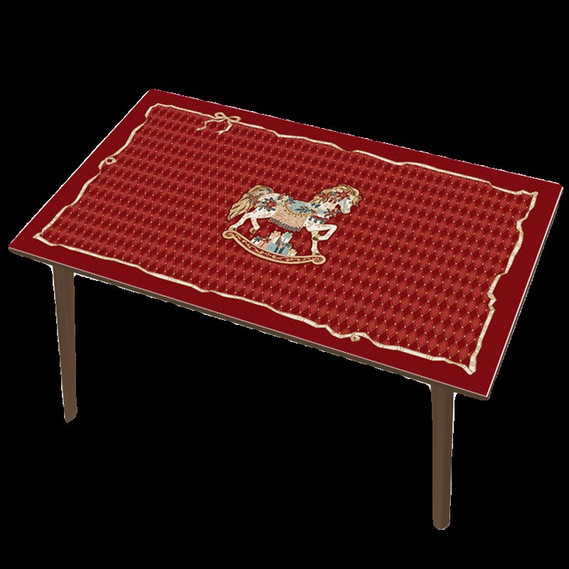 法式塞拉斯蒂娅复古木马耶诞新年皮革餐桌垫防水防油隔热拍照桌布