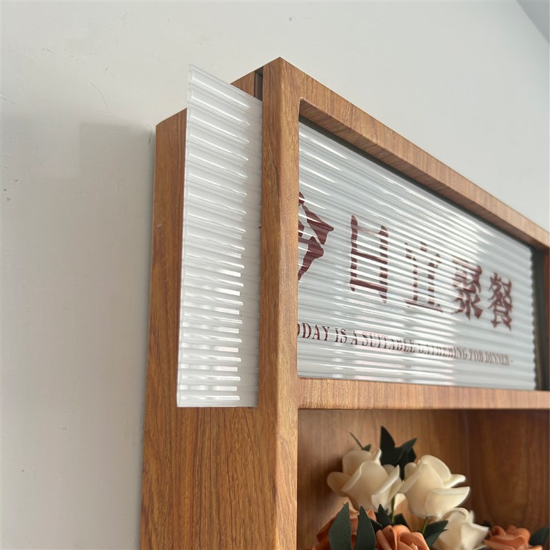 木纹复古风咖啡店发光海报装饰框港风木宣传栏创意灯箱广告牌定制