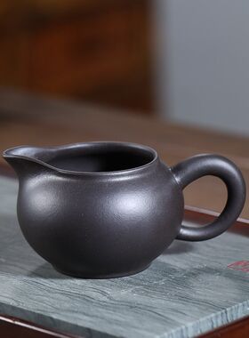 宜兴原矿紫砂公道杯黑泥分茶杯装茶器功道杯功夫茶具公杯茶漏套装
