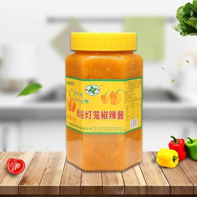 绿裕海南黄灯笼椒辣酱700g黄椒辣酱剁椒鱼烹饪辣椒调味料
