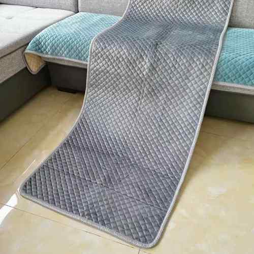 沙发坐垫四季通用版冬款防滑毛绒布艺皮沙发垫实木沙发座垫子春秋