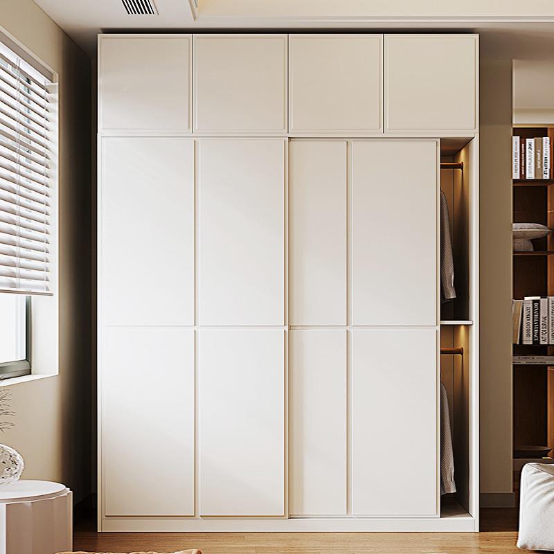 Yl奶衣油风推拉门柜卧室家用小成户型现代简约QBW滑移门a储物品衣