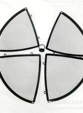 形户外烧烤桌网罩铁艺可拆装火ALR盆网盖烧炉取暖炉圆碳烤炉网罩