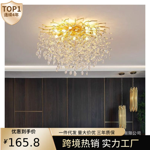枝型水晶吸顶灯客厅餐厅灯玄