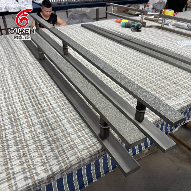 欧肯工厂豪华不锈钢拉手加厚玻璃大门把手简约别墅双开入户门拉手