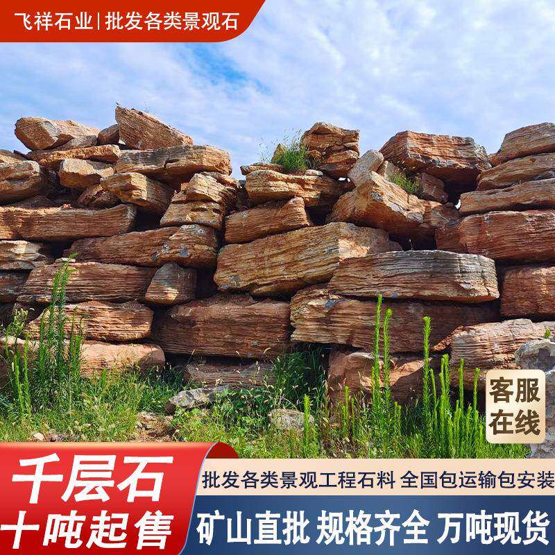 千层石LZB景公园草坪造草景石头坪石河道岸水系泊石假山石水景石