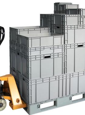 塑工料周转箱ZOT大号加厚汽U配E物流箱可转配盖子周筐业运输收纳