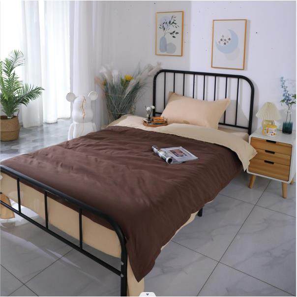 家纺磨毛四件纯色双裸睡四件套厂套酒拼店客栈床上用MWU品家