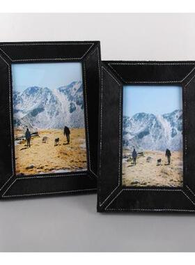 代简约创意马饰毛相框相架柜床头PJP柜摆书台家居现桌面办公桌品