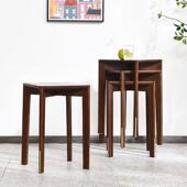 家逸实木凳家用客FEB厅直凳餐圆凳梳妆凳创意时尚 子板凳厂家销