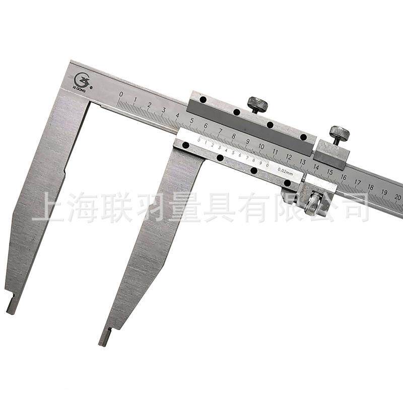 特殊JVB加长爪外游标卡尺0-300*50-500/00/1000mm长腿6卡尺长1脚