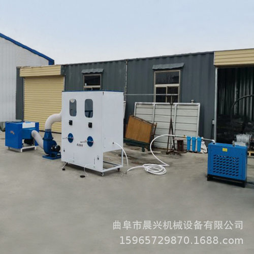 丝绵短纤维棉开松机 懒人沙发抱枕充装机  双口公仔玩具充棉机