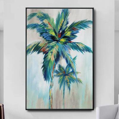 纯绘画客油厅玄5270多彩关书房风景挂欧式简约酒店手装饰画画