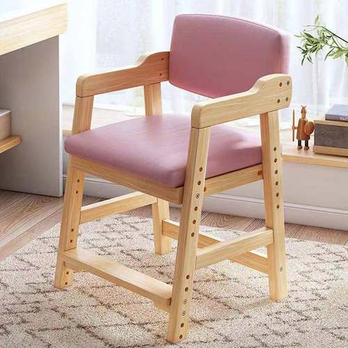 107儿童学习椅子餐可升调节实木降学生矫正坐姿书桌字椅家写用宝