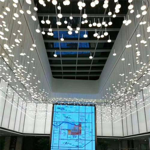 2022制作售楼部亚克力组合吊灯酒店大堂圆形商场非标工程灯具led