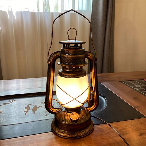 复古台灯中式怀旧马灯客厅卧室床头装饰桌灯民宿客栈老式煤油灯具