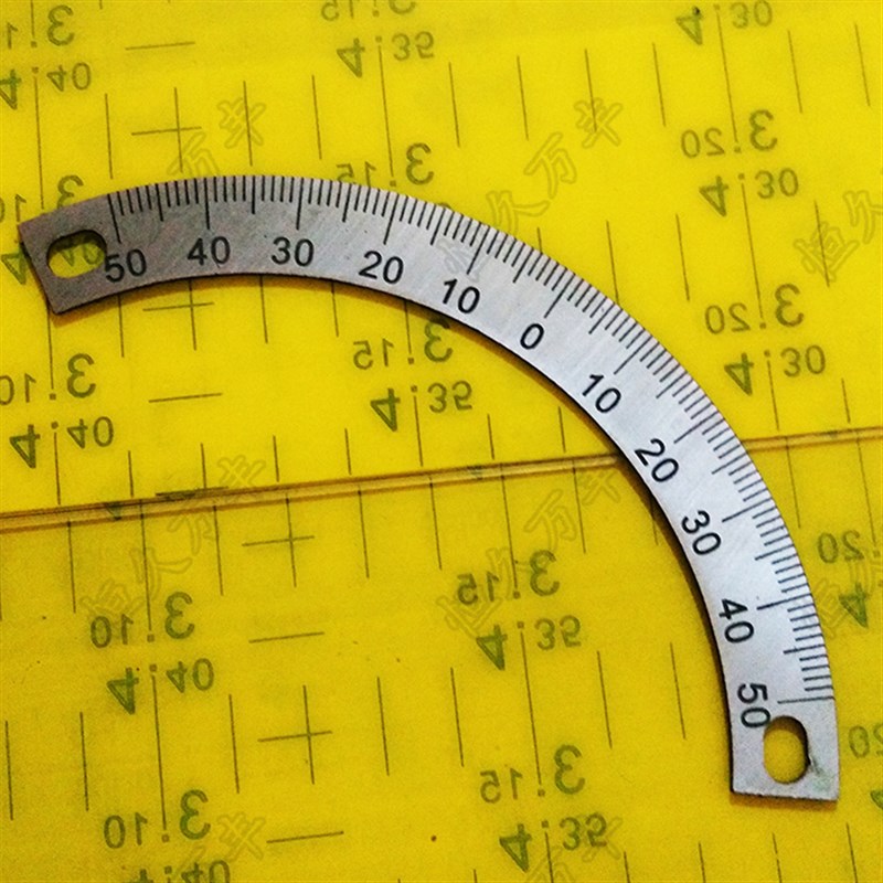 中分半圆刻度盘机械配件对称角度圆尺10x0X1 D011恒久万丰