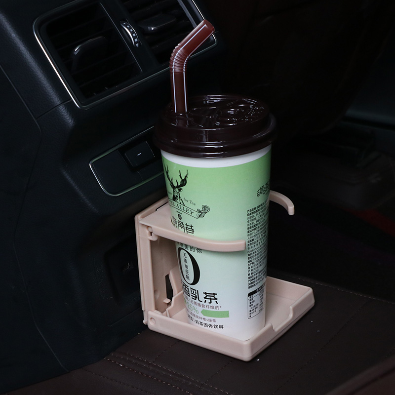 汽车用水杯架车载折叠饮料架多功能水瓶烟缸架加厚门挂大号茶杯架
