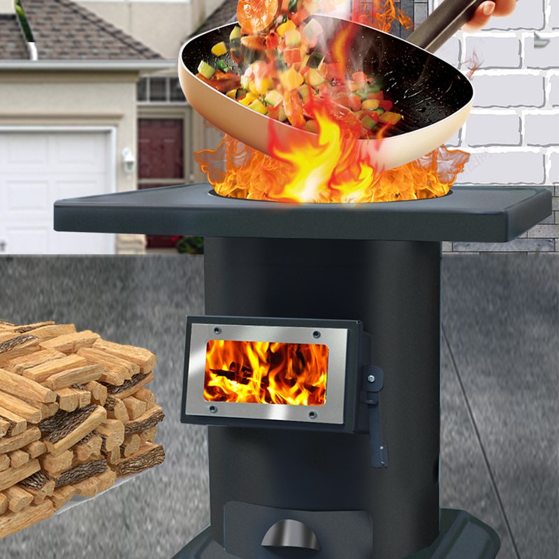 回风炉农村无烟柴火炉家用室内烤火炉取暖炉小型柴煤两用烤火炉子