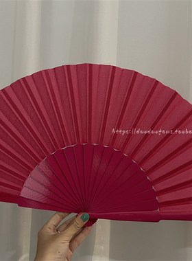 nit木扇大尺寸30厘米变脸扇子西班牙扇跳舞扇弗朗明哥大号紫色