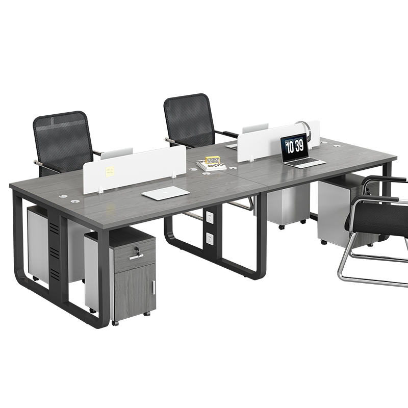 职员办公桌办公室员工四六人屏风工作位卡座简约现代电脑桌椅