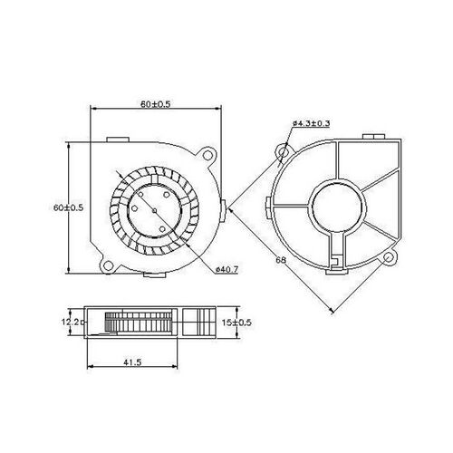 全新涡轮鼓风机加湿器静音离心无刷散热风扇6cm 12V/24V/5VUSB