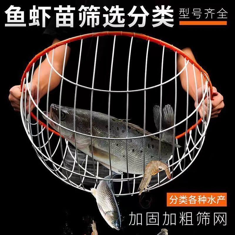 钢丝鱼筛鱼苗筛苗种鲫鱼泥鳅黄骨鱼大小分级钢丝筛子分选分拣筛子