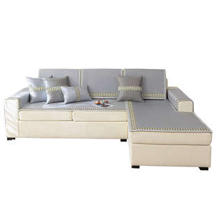 夏天沙发凉垫沙发垫子凉席坐垫定做席丝藤夏季贵妃防滑沙发套罩冰