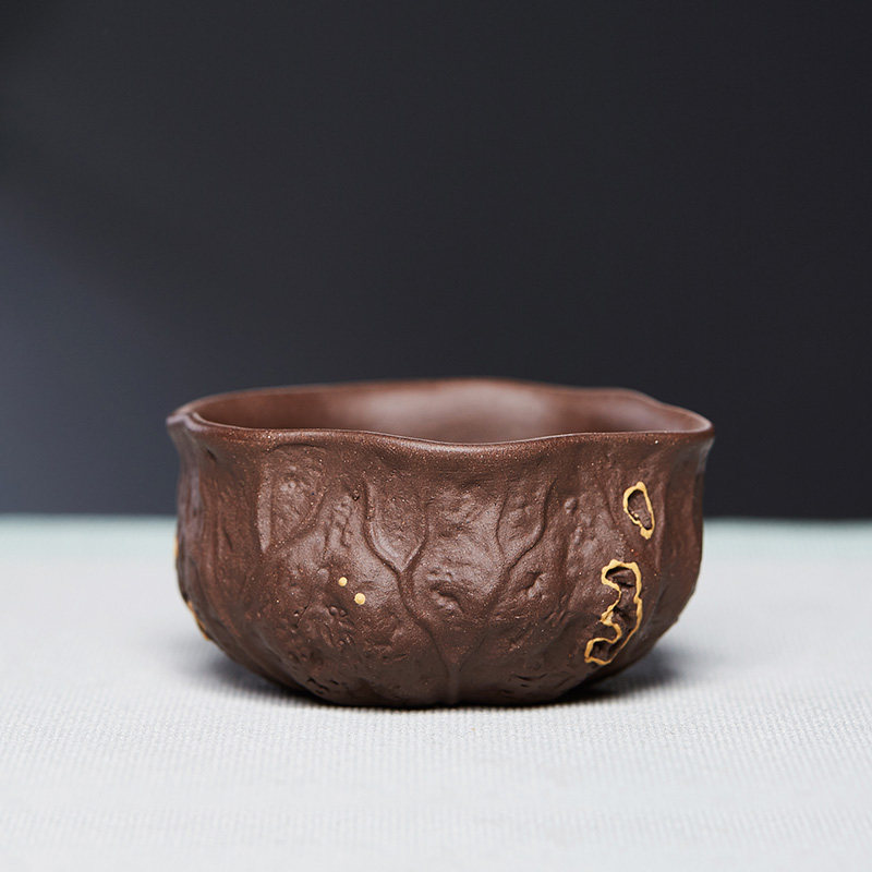 尊壶宜兴紫砂品杯茶杯紫泥小杯子茶道品茗杯主人单杯陶瓷功夫茶具