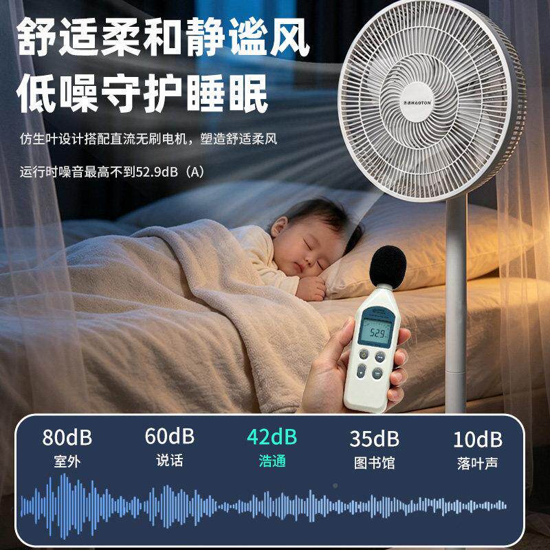 直立流无刷风扇家用地扇一级能效静落音式节能FS-40D-1省电控宿舍