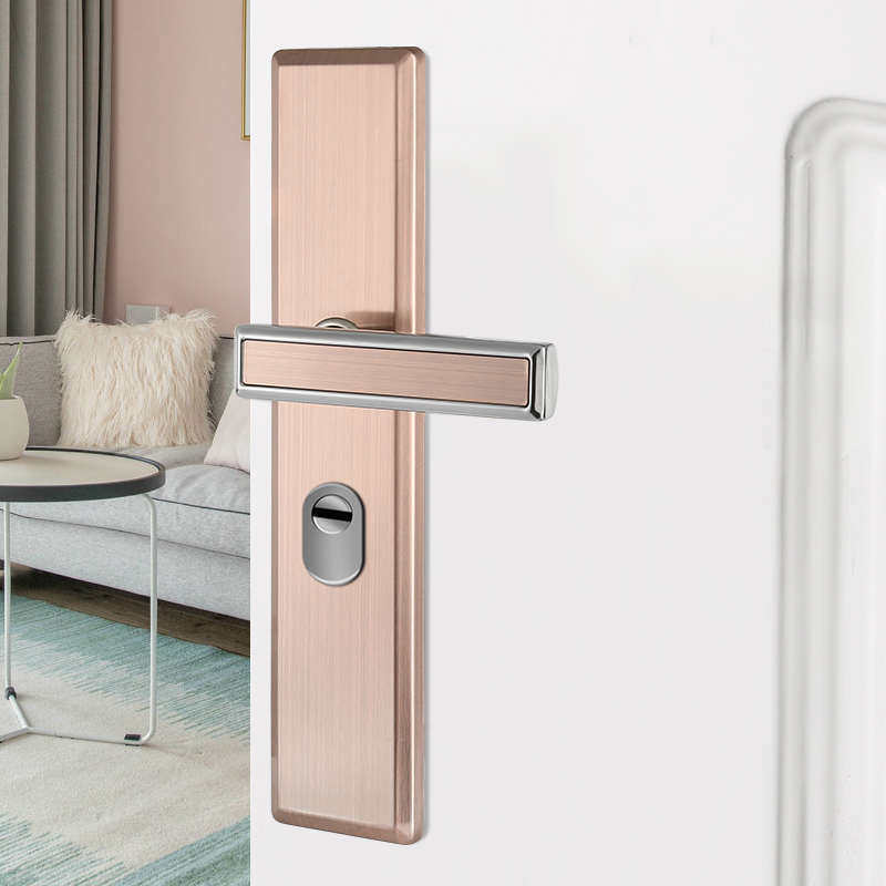 红古铜黑色防盗门锁套装手柄配件锁大门芯防盗面板把手家用通用型