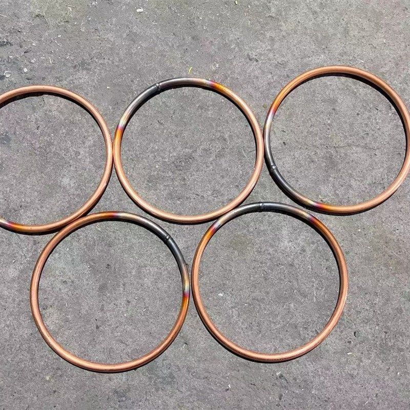 铜圆环定制圆圈弯圆零件加工圆形螺旋圈盘管弯管铜管不锈钢铁管圈