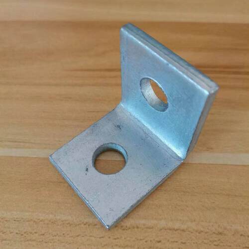 二孔角码镀锌抗震支架C型钢专用角码固定桥架风管角码光伏配件