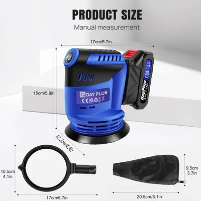 锂电砂圆DDI型打磨机无线手持无尘家具木砂材金属打纸抛光磨纸机