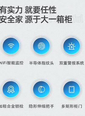 大246一险柜家用家庭小型迷你45m高码指纹防盗密保保险箱办c公保