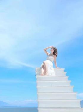 打卡农庄置区道具美陈布网红户外AL100751拍照件摆婚礼装饰天梯景