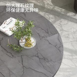 折叠桌仿大YMY DLS理餐桌家用吃饭圆子桌带转石盘饭桌轻奢简约现