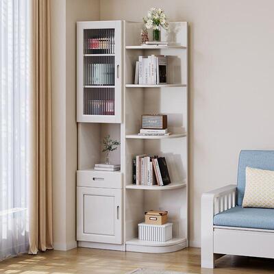 中式客实木厅角柜卧室层书柜收纳柜家亮点用靠墙转储角柜落多地物