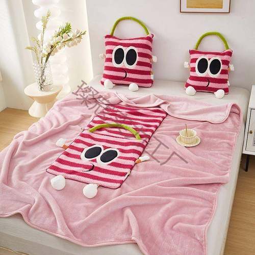 便携叠手提载抱枕被子枕两用毯子车用办公室午璨寇实力睡枕头车折