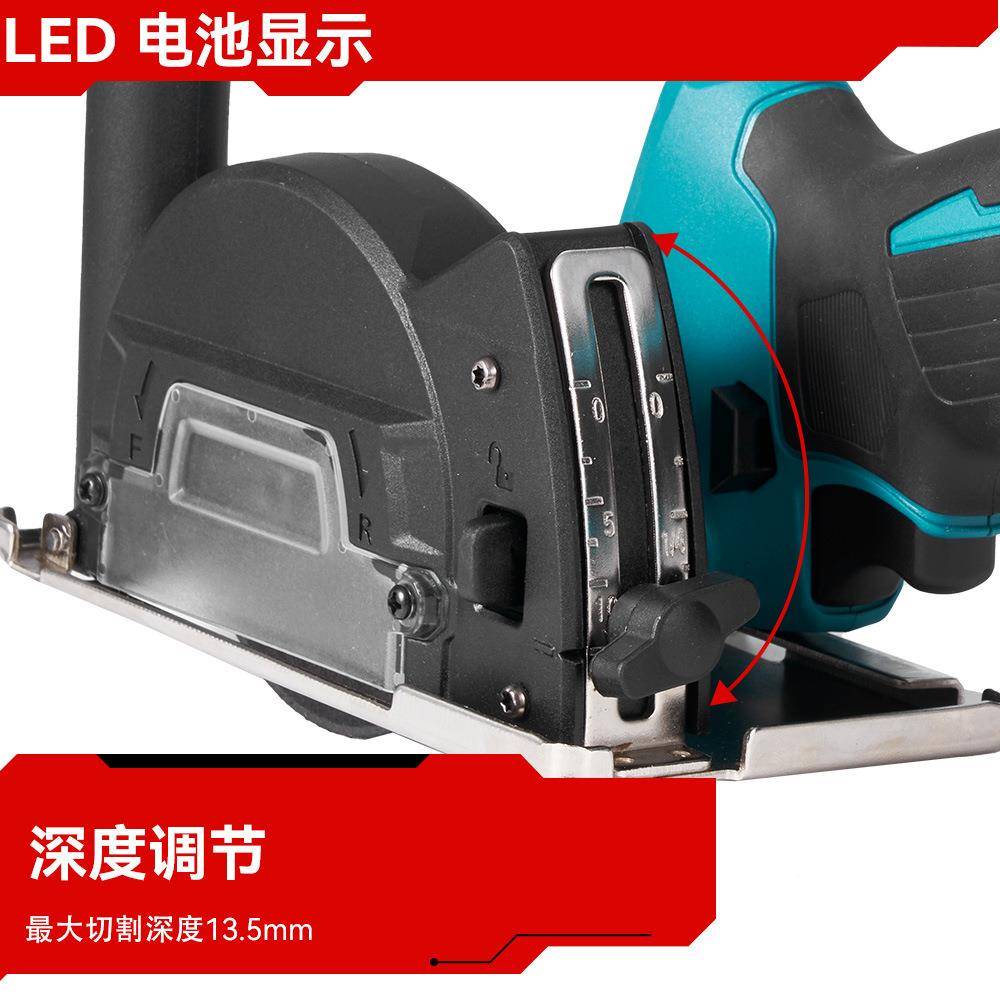 跨境牧田插脚无刷76mm角磨机切机两线用无极调QMD速无款割充电锂