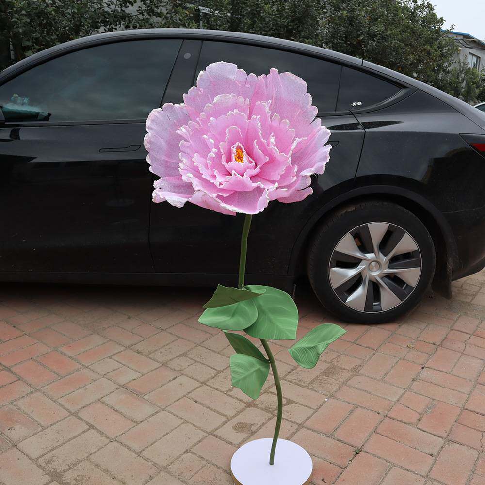 巨型仿真亚麻牡丹花婚庆装饰家居装扮商场布景拍摄道具仿真花套装